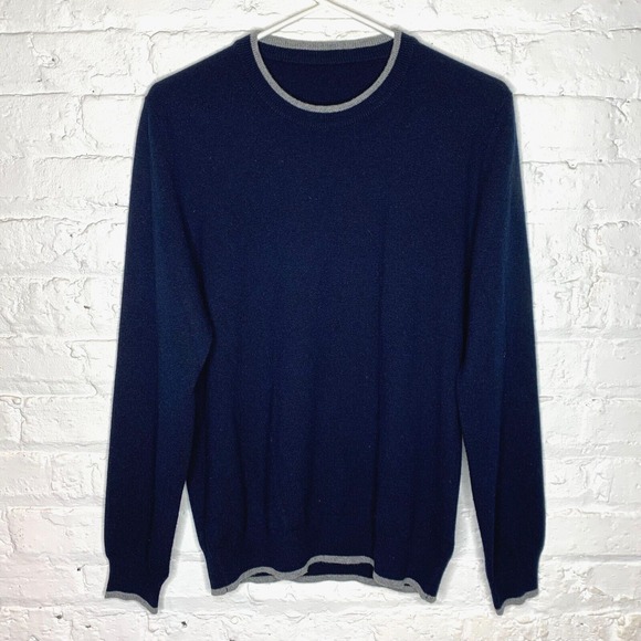 Maison Martin Margiela Mens Sz Small PURE CASHMERE Jumper Sweater Navy Blue - Picture 1 of 4